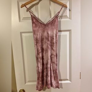 American Eagle tie dye pink dress with criss cross back